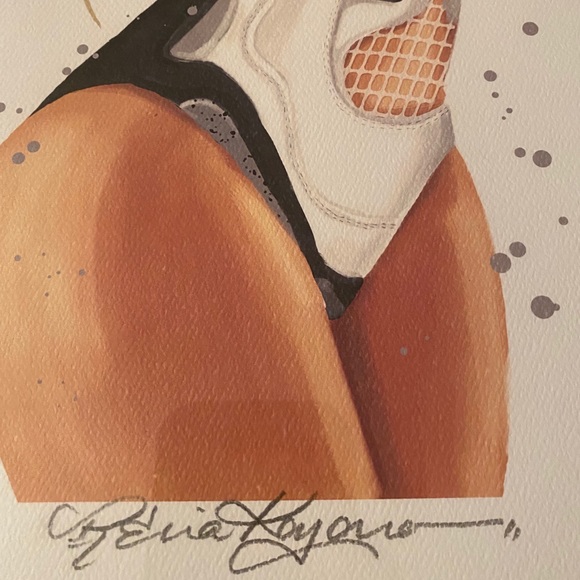 Reina Koyano Jordan 4 cement signed print - Picture 2 of 2